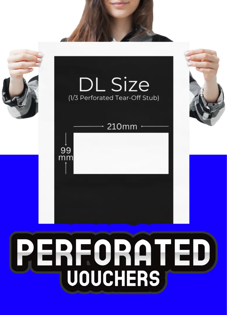High-quality perforated coupons, vouchers, and ticket printing services for easy tear-off and distribution