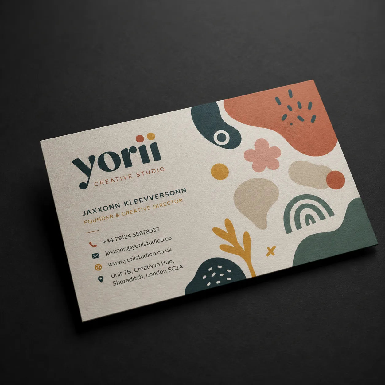 Classic business card printing on premium 350gsm silk coated stock by Digraphics UK