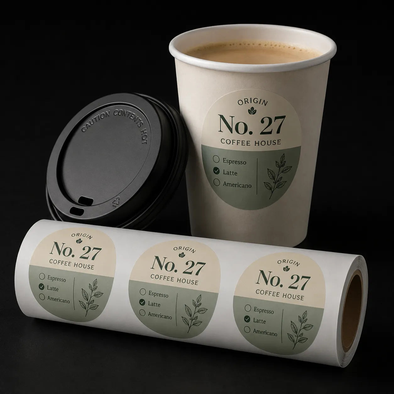 Paper label printing on quality coated self-adhesive stock with gloss and matte finish by Digraphics UK