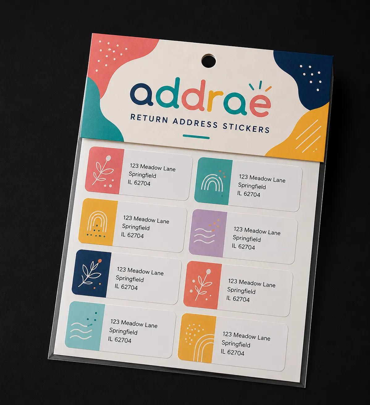 Return address sticker printing 25x51mm on gloss and matte self-adhesive stock by Digraphics UK