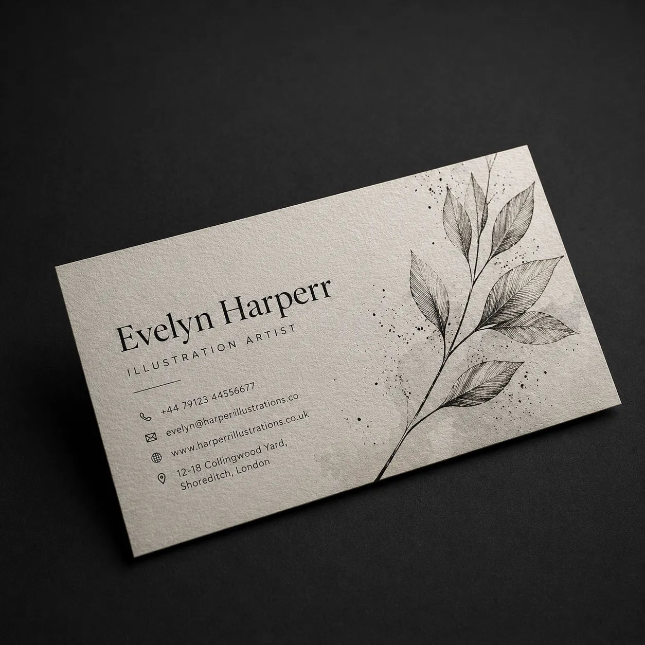 Textured linen and felt surface premium business card printing by Digraphics UK