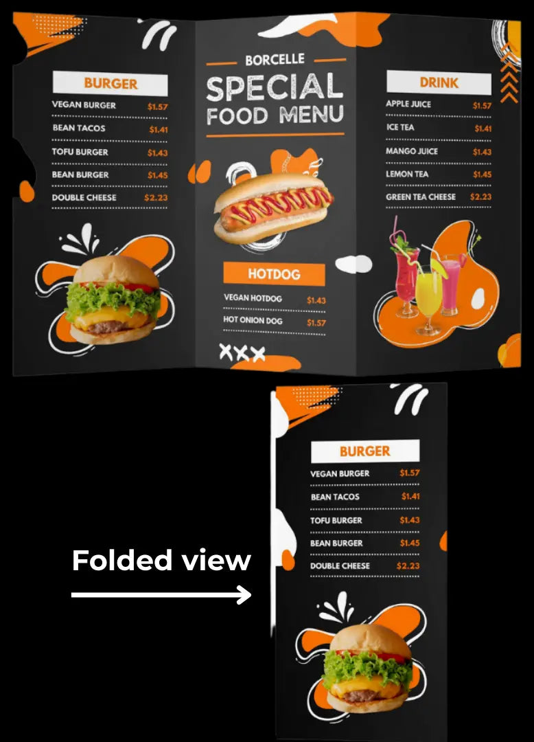 Budget-friendly Z-fold brochure printing service available across the UK with premium paper options