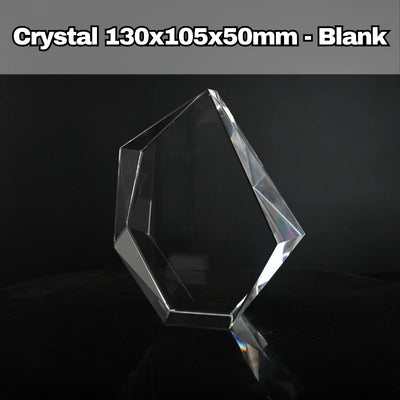 Luxury 130mm 3D iceberg-shaped crystal with chiseled edges, featuring a laser-engraved 3D portrait, crafted by a Wembley local seller.