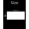 Custom 140x94mm rectangular personalised sticker with vibrant colors and optional glossy finish