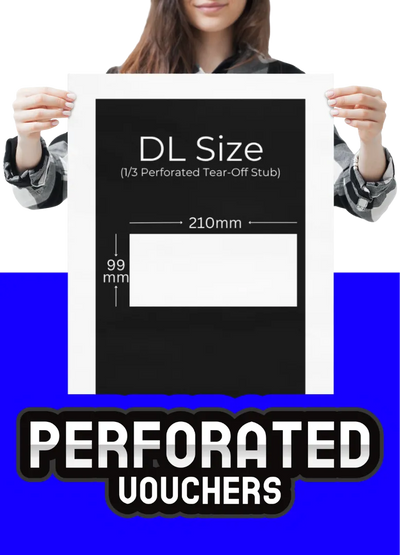 High-quality perforated coupons, vouchers, and ticket printing services for easy tear-off and distribution