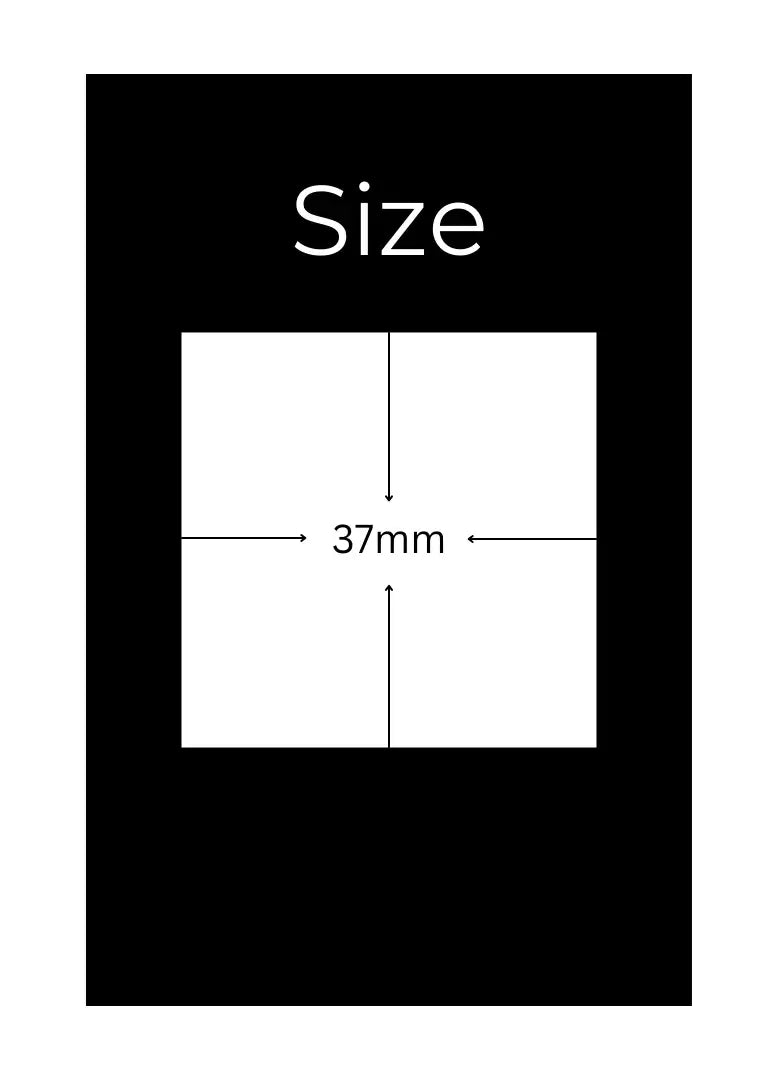 Custom 37mm square personalised stickers printed in the UK with free delivery