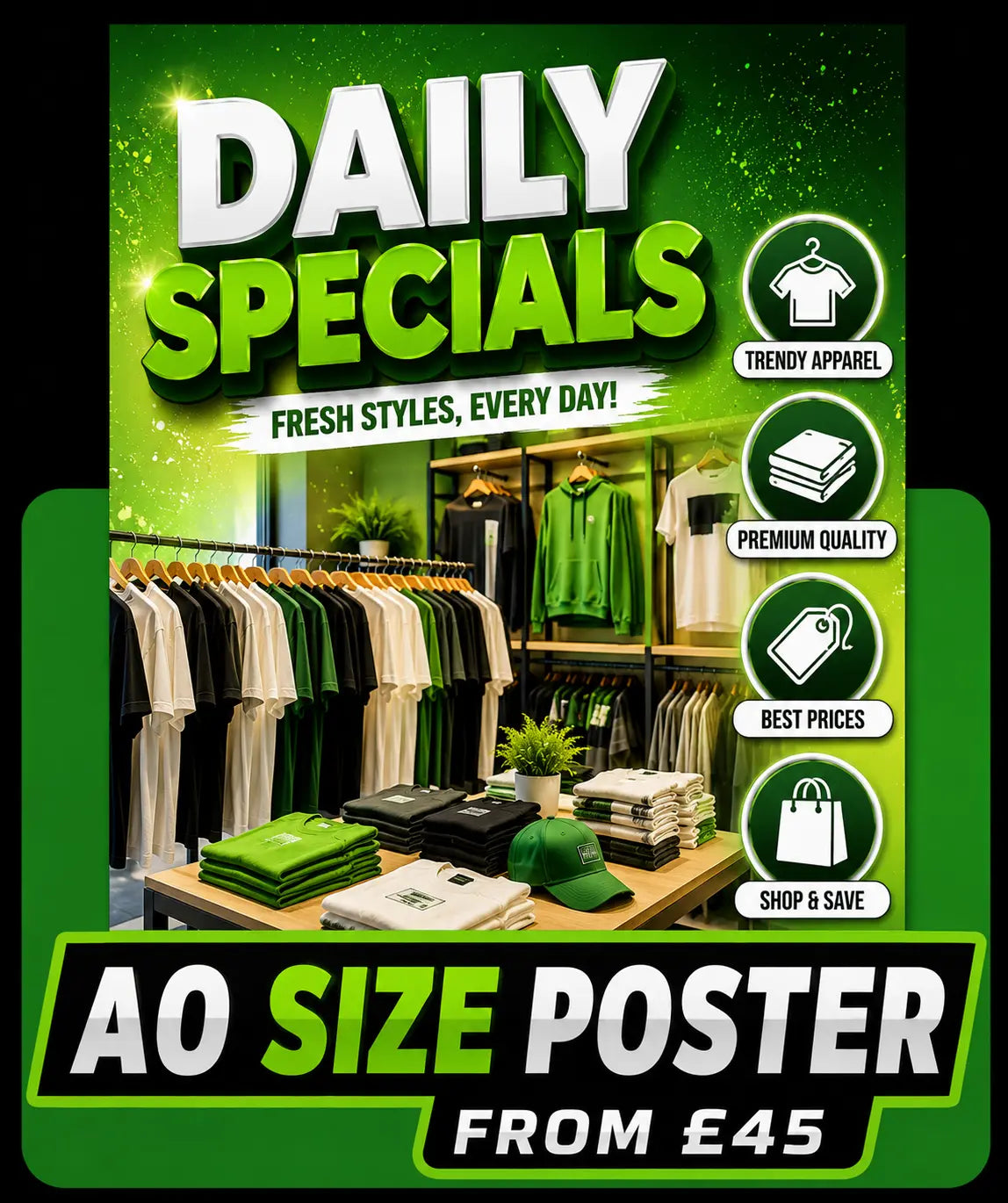 A0 size poster printing by digraphics with large-format premium posters, vibrant print quality and prices from £45.