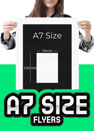 High-quality A7 flyer printing available online in London with fast delivery and vibrant colours
