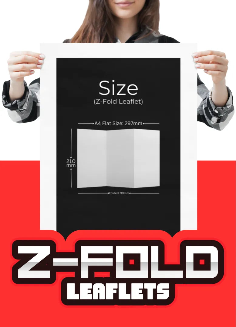 Affordable Z-fold leaflet printing services in the UK – cost-effective folded brochures for promotions