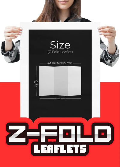 Affordable Z-fold leaflet printing services in the UK – cost-effective folded brochures for promotions
