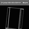 Blank rectangular crystal 80x50x50mm clear glass block for 3D laser engraving