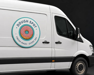 Car and motorcycle magnetic sign printing on 900 micron magnetic sheeting by Digraphics UK