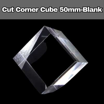 50mm blank cut corner crystal glass block, clear photo crystal ready for personalised engraving, elegant custom gift keepsake