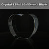 Extra large 125x110x50mm 3D photo crystal heart featuring a high-density laser engraved wedding portrait, crafted locally in Wembley.