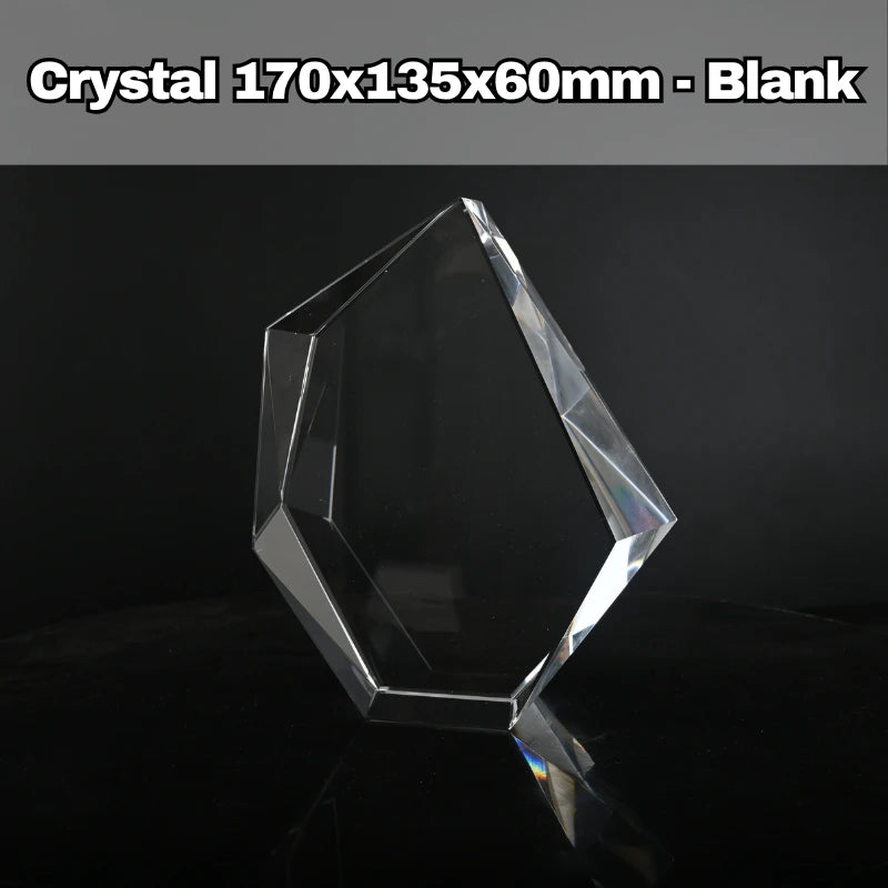 Grand 170x135x60mm 3D iceberg photo crystal with jagged edges and a high-resolution laser engraved group portrait, crafted in Wembley.