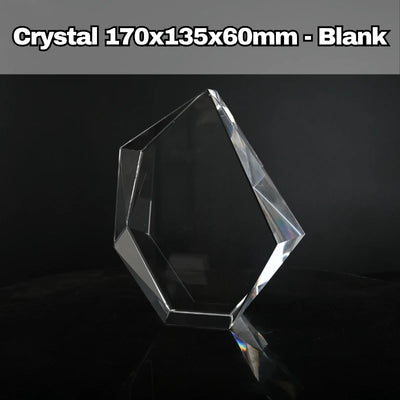 Grand 170x135x60mm 3D iceberg photo crystal with jagged edges and a high-resolution laser engraved group portrait, crafted in Wembley.