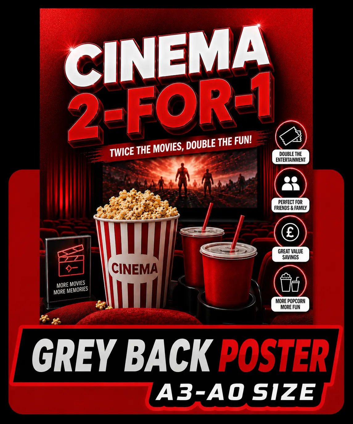 Grey back poster printing by digraphics with premium cinema-style A3-A0 posters and vibrant high-quality printing.