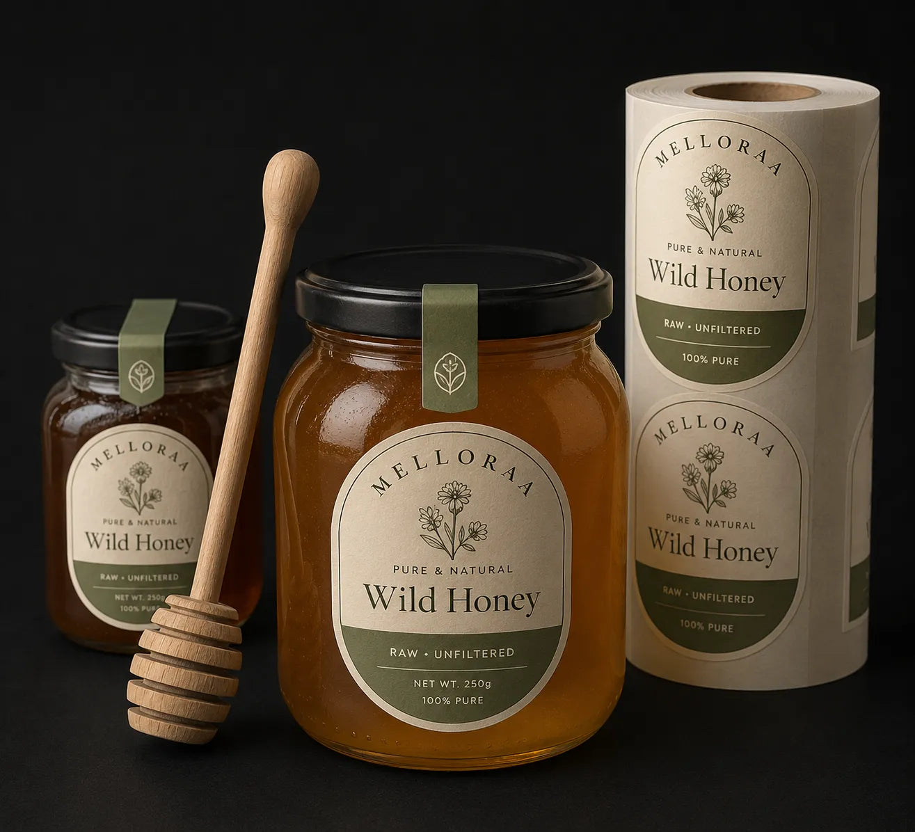 Jar label printing for food cosmetics and candle jar products by Digraphics UK