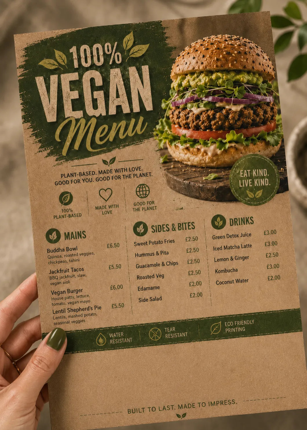 Kraft Flyer Printing UK - Rustic Brown Kraft Stock DiGraphics