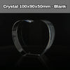A large 100x90x50mm personalised 3D photo crystal heart featuring a laser-engraved wedding portrait, made in Alperton.