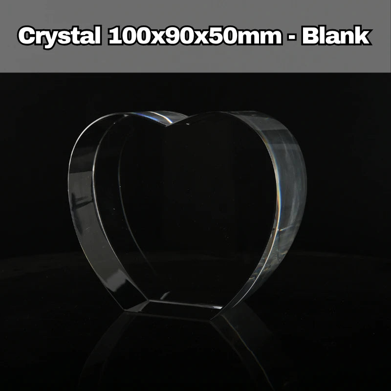 A large 100x90x50mm personalised 3D photo crystal heart featuring a laser-engraved wedding portrait, made in Alperton.