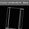 Large 120x80x60mm personalised 3D photo crystal featuring high-definition laser engraving, available for collection in Wembley.