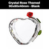 Laser engraved rose crystal display UK with detailed personalised image inside clear crystal