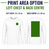 Custom printed long sleeve T-shirts Wembley high quality fabric