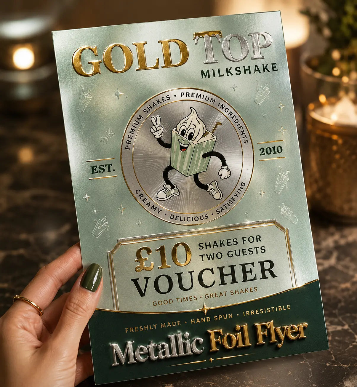Metallic Foil Flyer Printing UK - Gold Silver Rose Gold DiGraphics