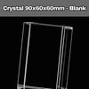 Personalised 3D laser engraved photo crystal in a 90x60x60mm rectangular glass block, crafted in Wembley.