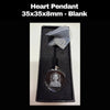 Personalised heart crystal necklace pendant with laser engraved photo inside clear crystal