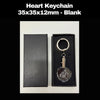 Personalised heart shape LED crystal keychain with custom laser engraved photo inside premium crystal