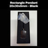 Personalised rectangle crystal pendant London with laser engraved photo inside clear crystal