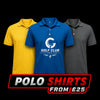 Custom embroidered polo shirts with logo printing London from £25