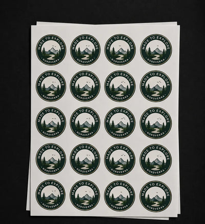 Stickers on a sheet printing gloss and matte same size stickers by Digraphics UK
